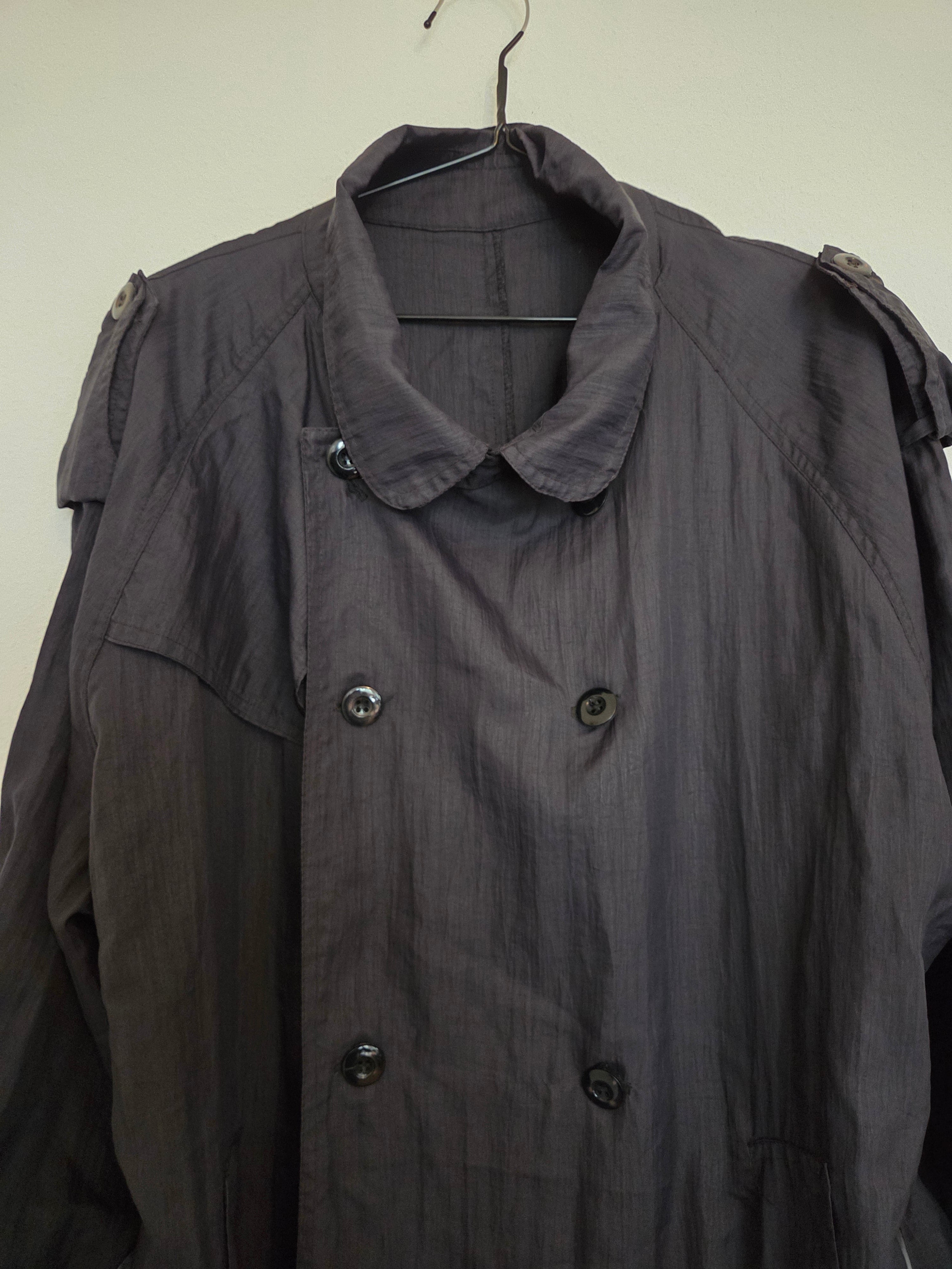 Trench noir tissu style froissé
