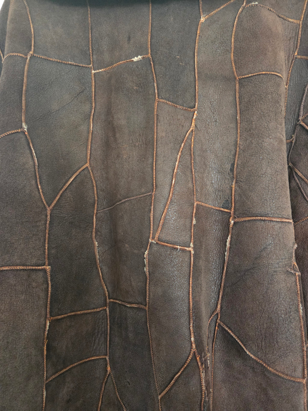 Veste en cuir style afghan