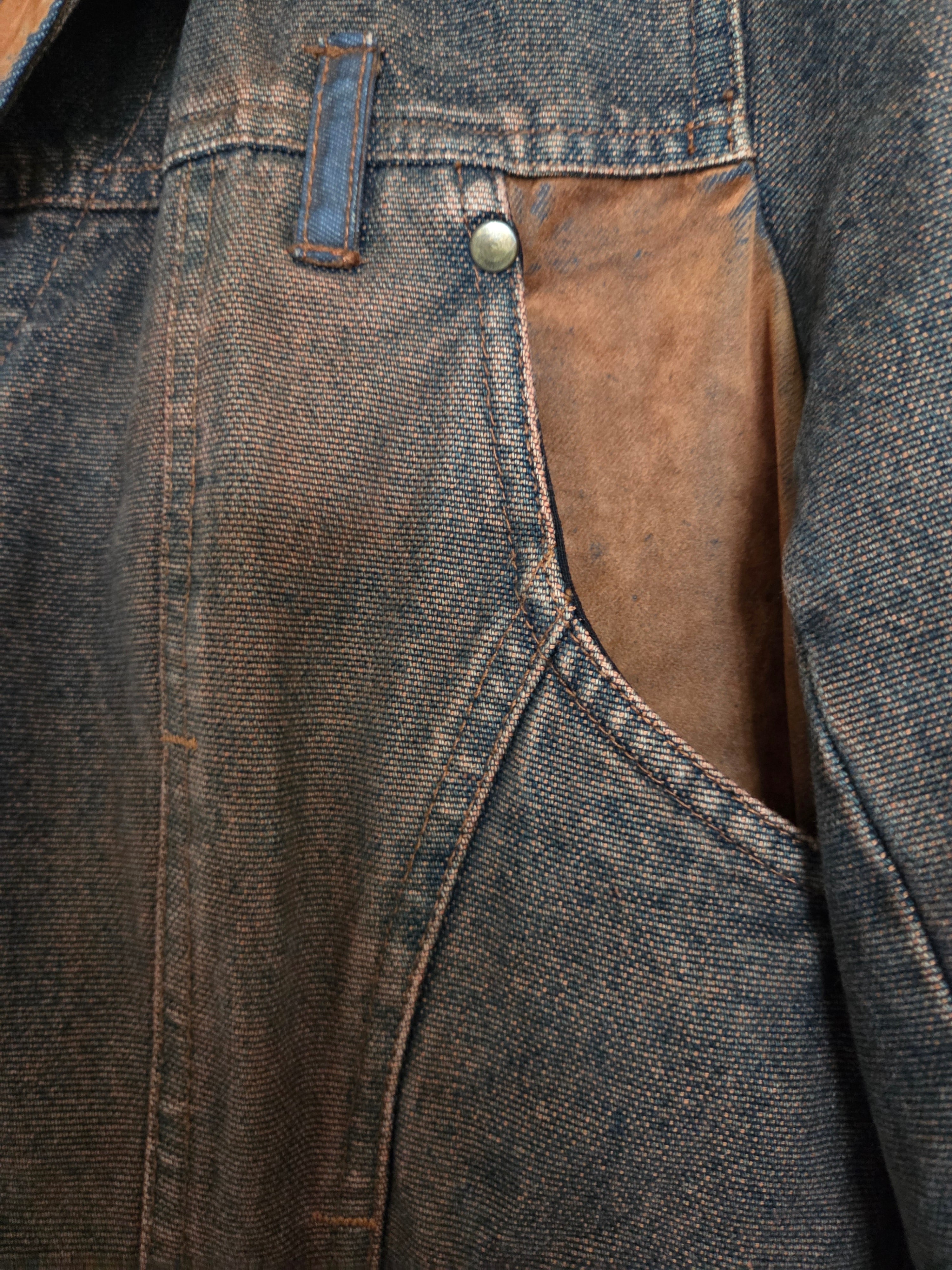 Veste longue bi matière y2k