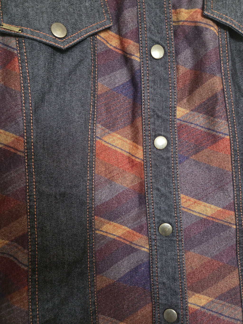 Veste en jeans bi matière