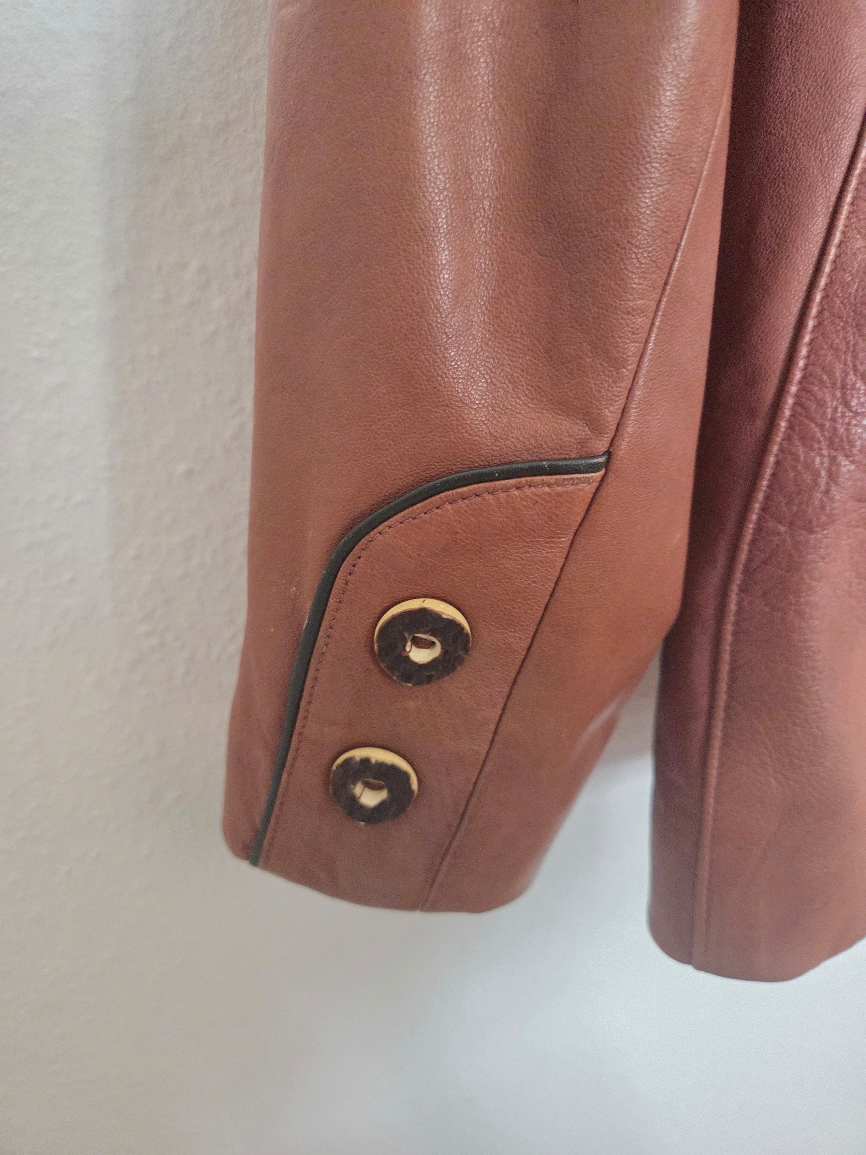 Veste en cuir vintage 80's