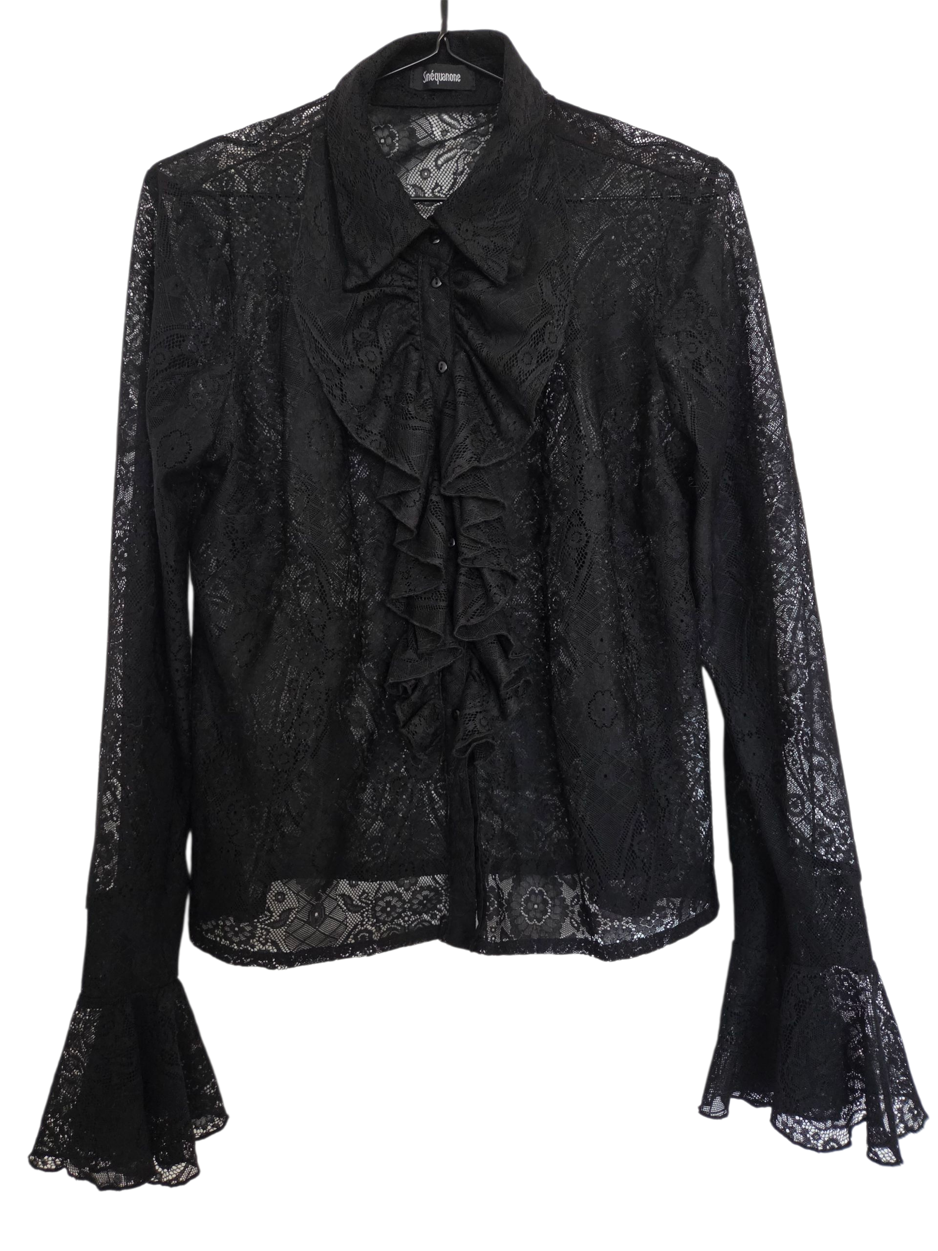 Chemise col froufrou