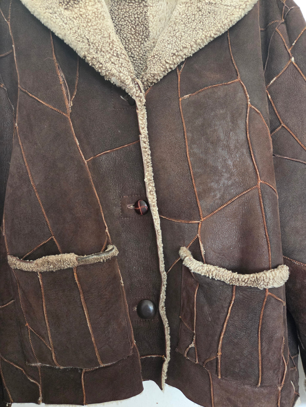 Veste en cuir style afghan