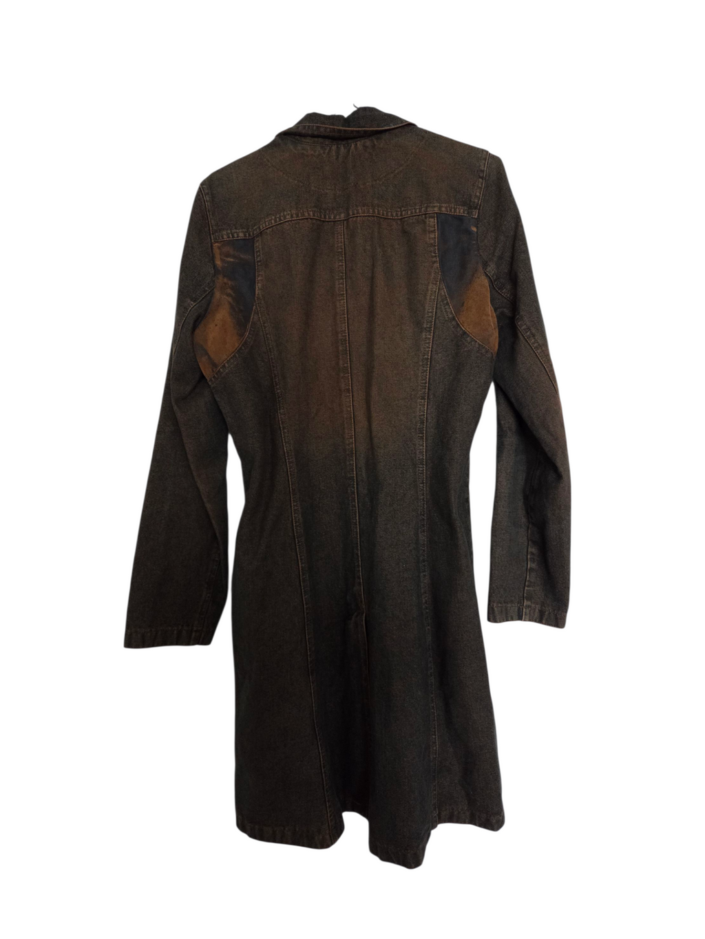 Veste longue bi matière y2k