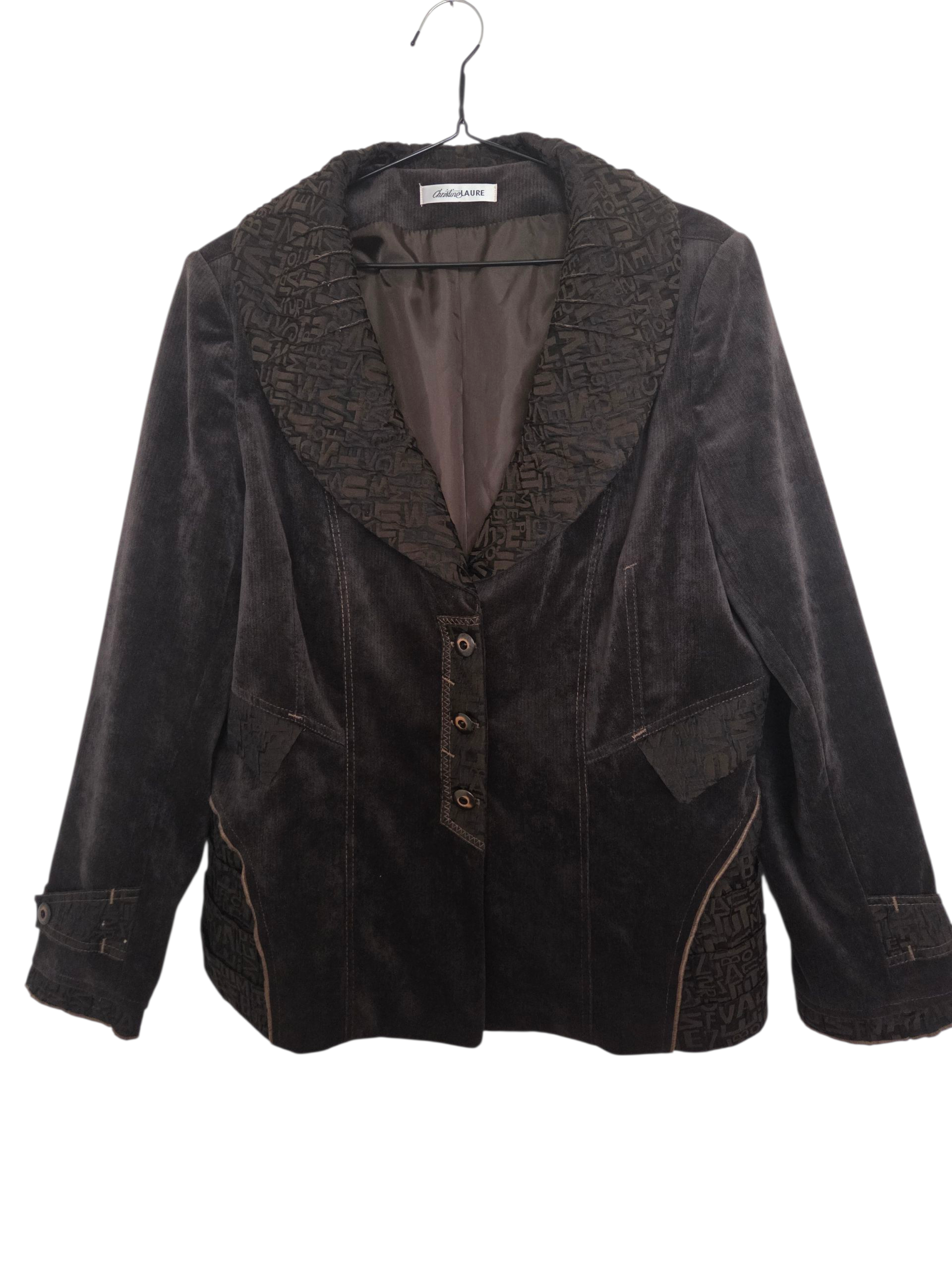 Veste avec motifs écritures