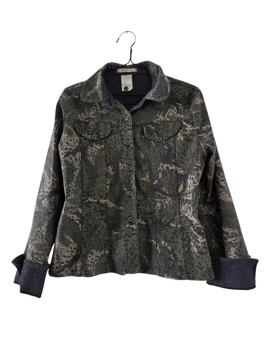 Veste en jeans léopard