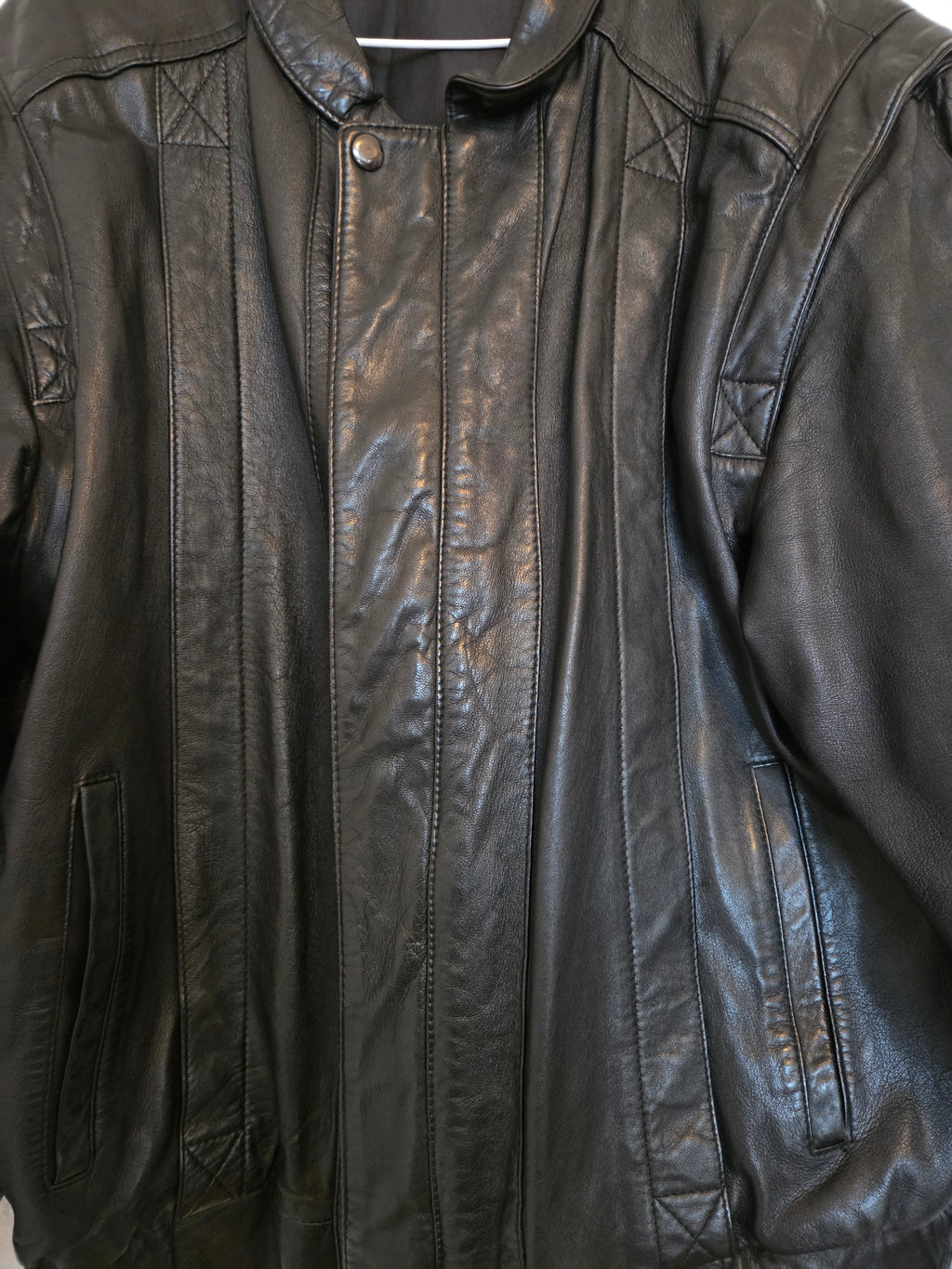 Veste en cuir véritable Homme