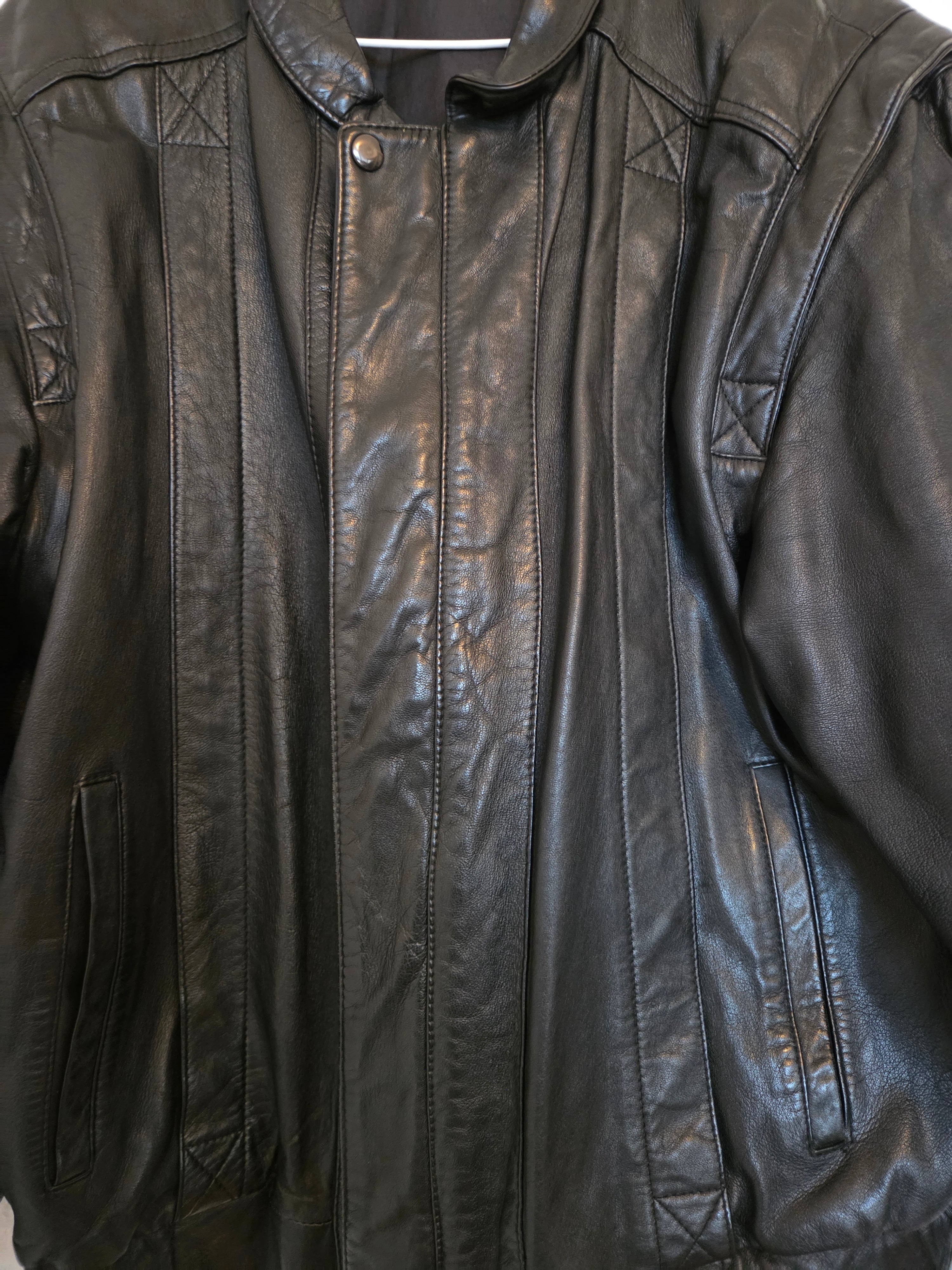 Veste en cuir véritable Homme