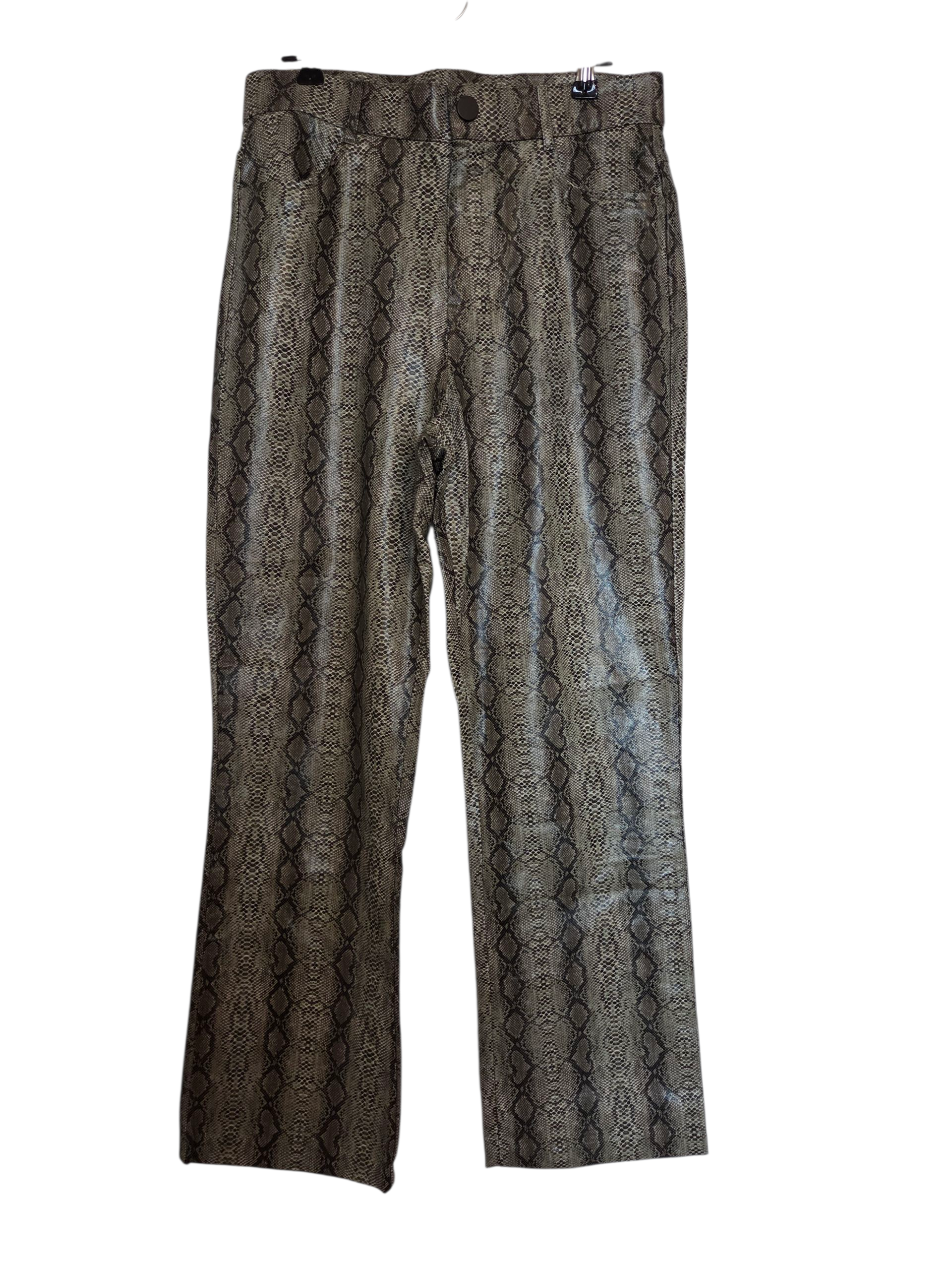 Pantalon similicuir croco