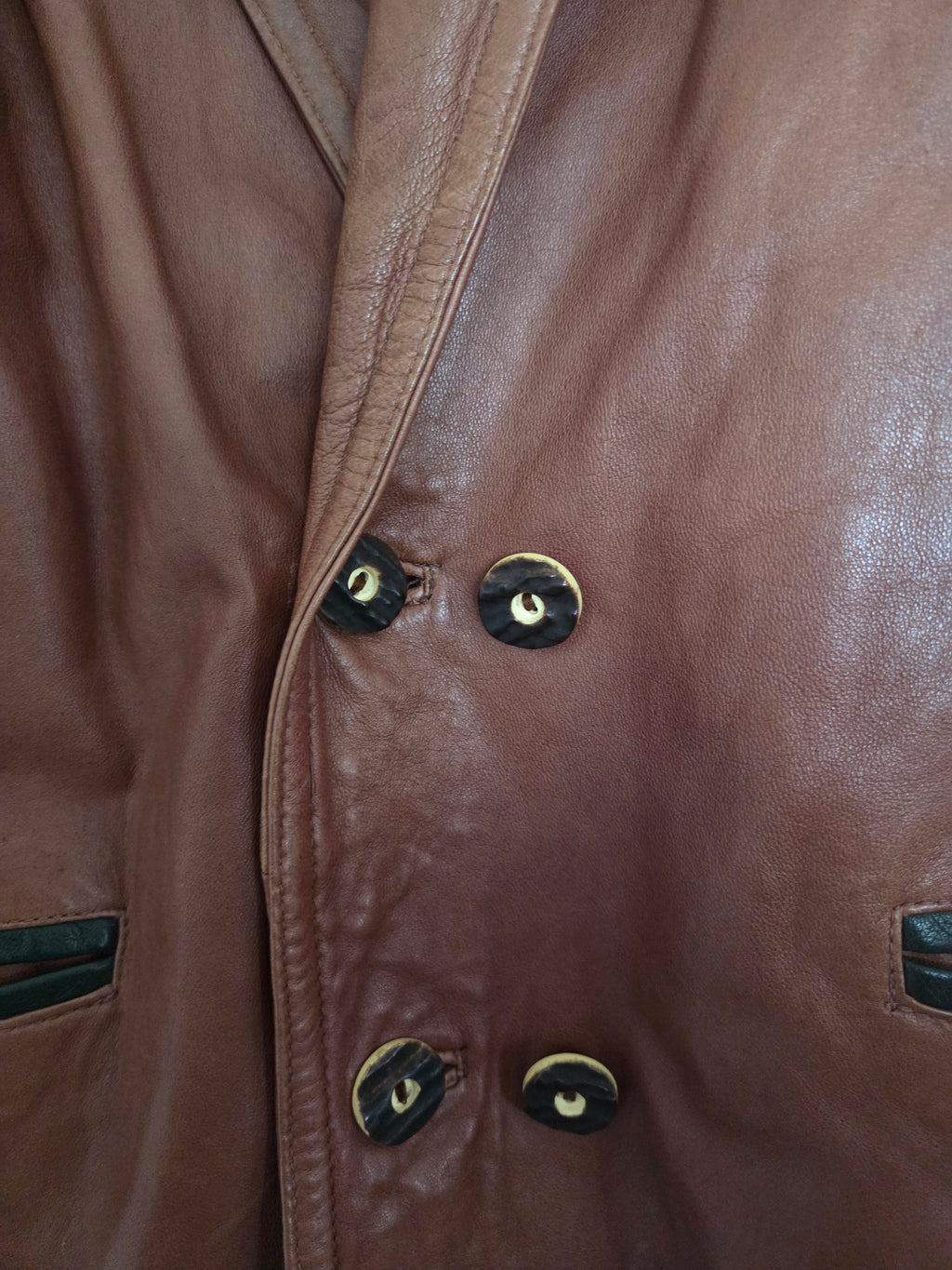 Veste en cuir vintage 80's