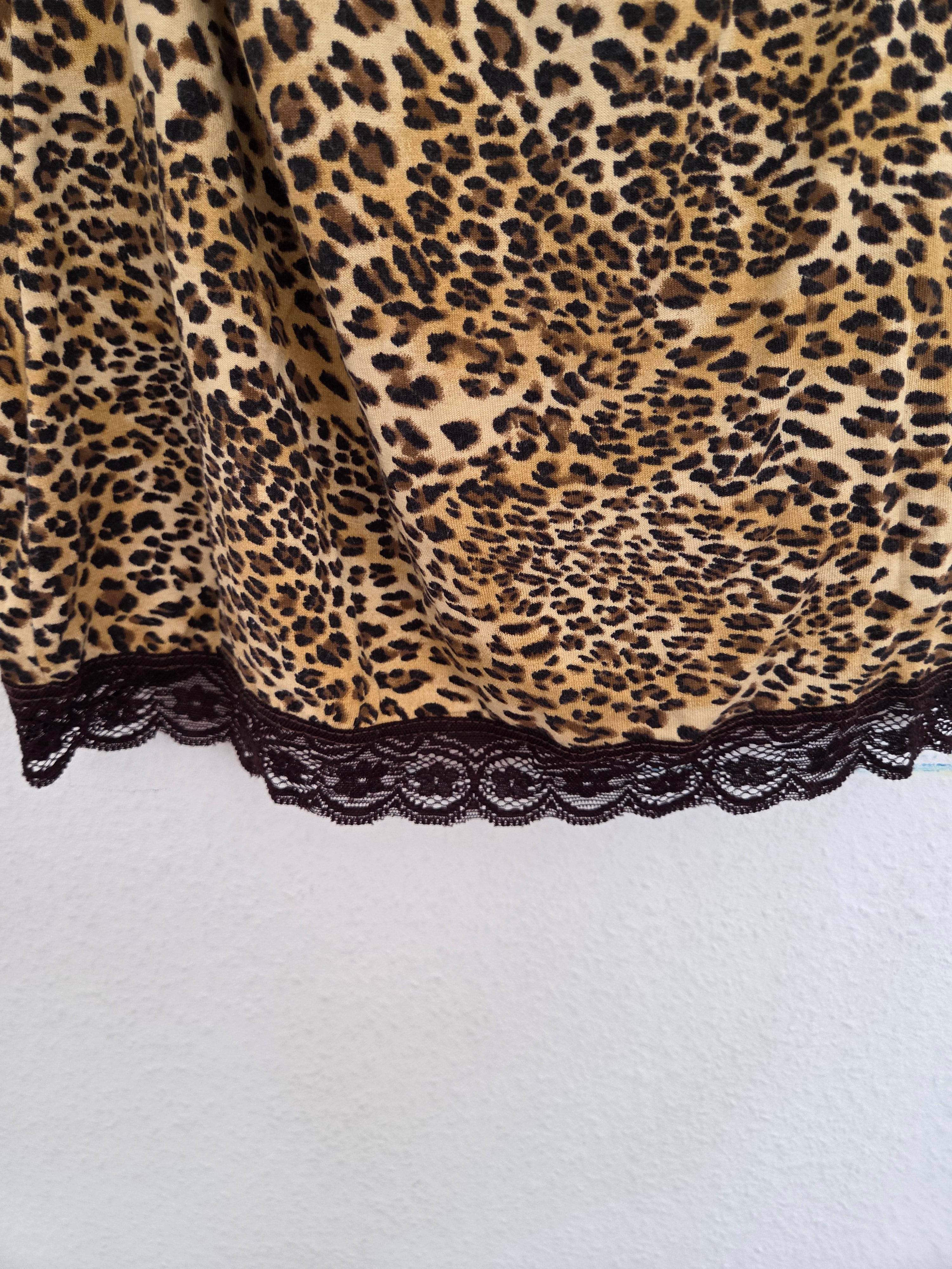 Robe courte léopard