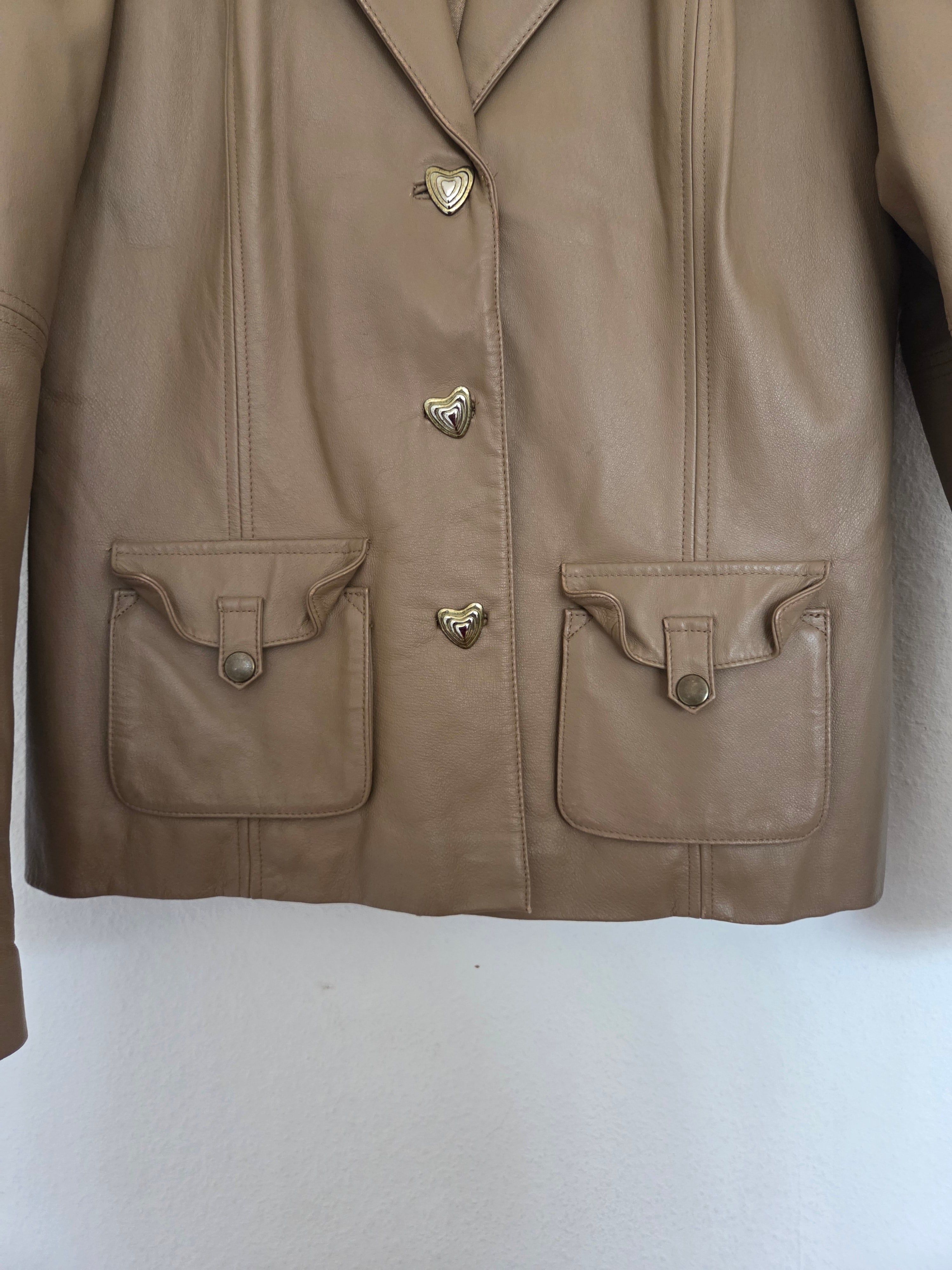 Veste en cuir véritable