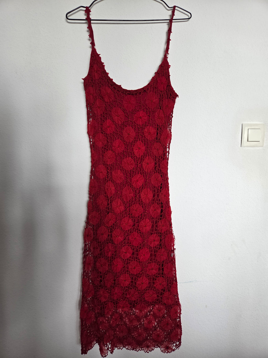 Robe perles rouges
