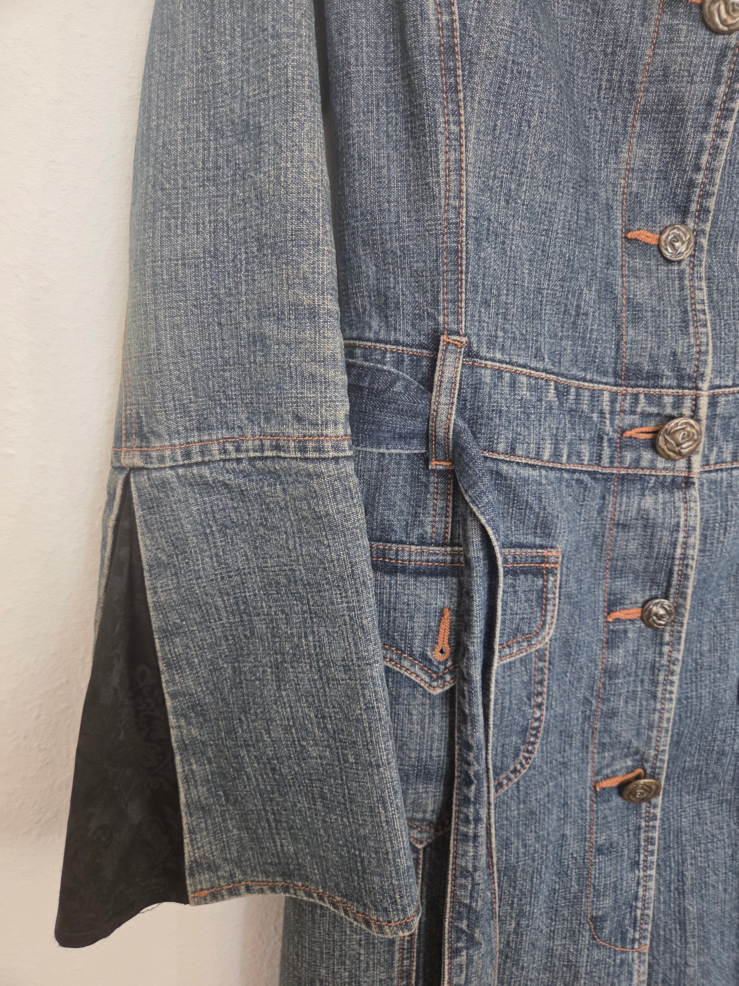 Veste en jean longue y2k