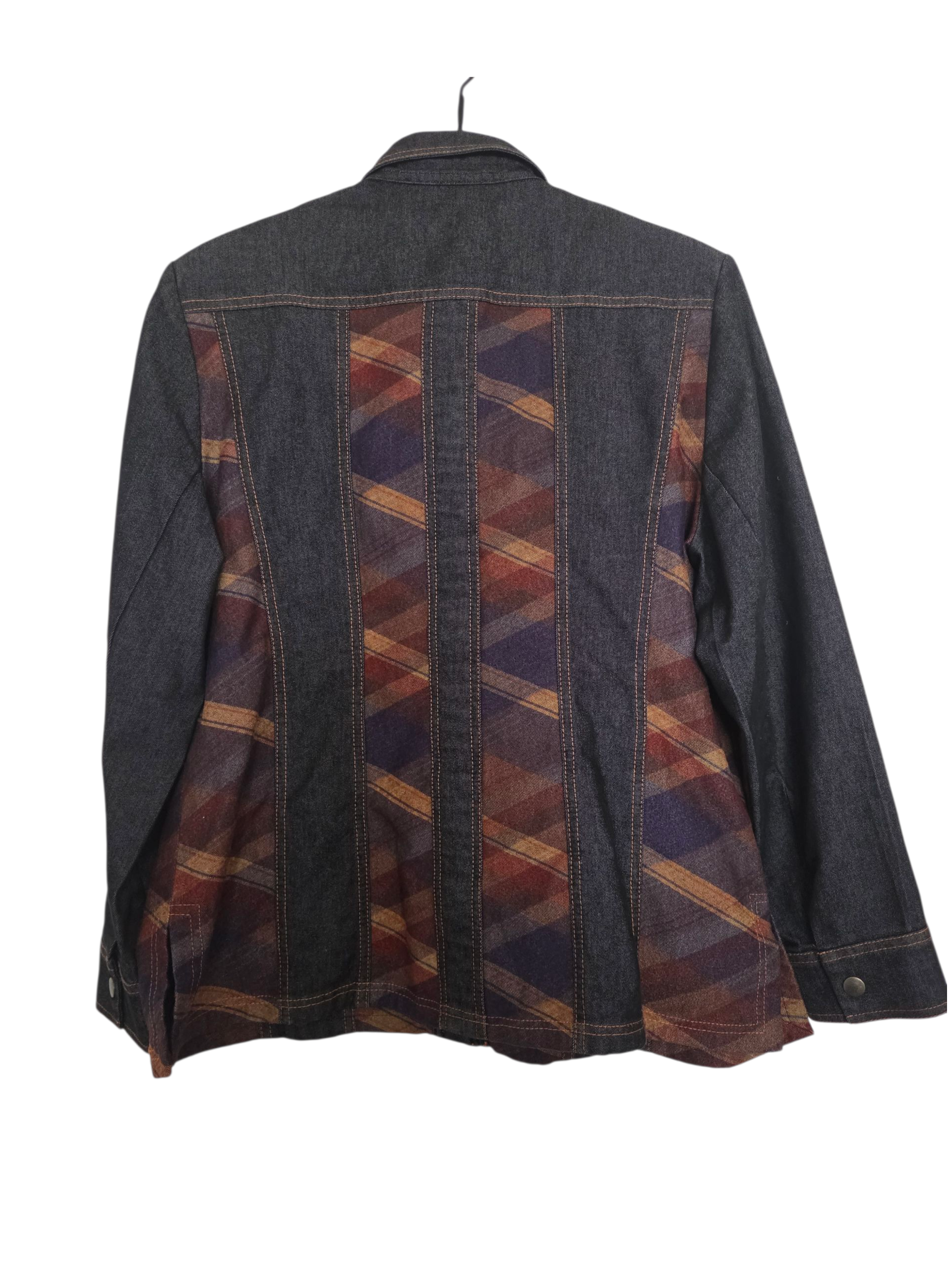 Veste en jeans bi matière