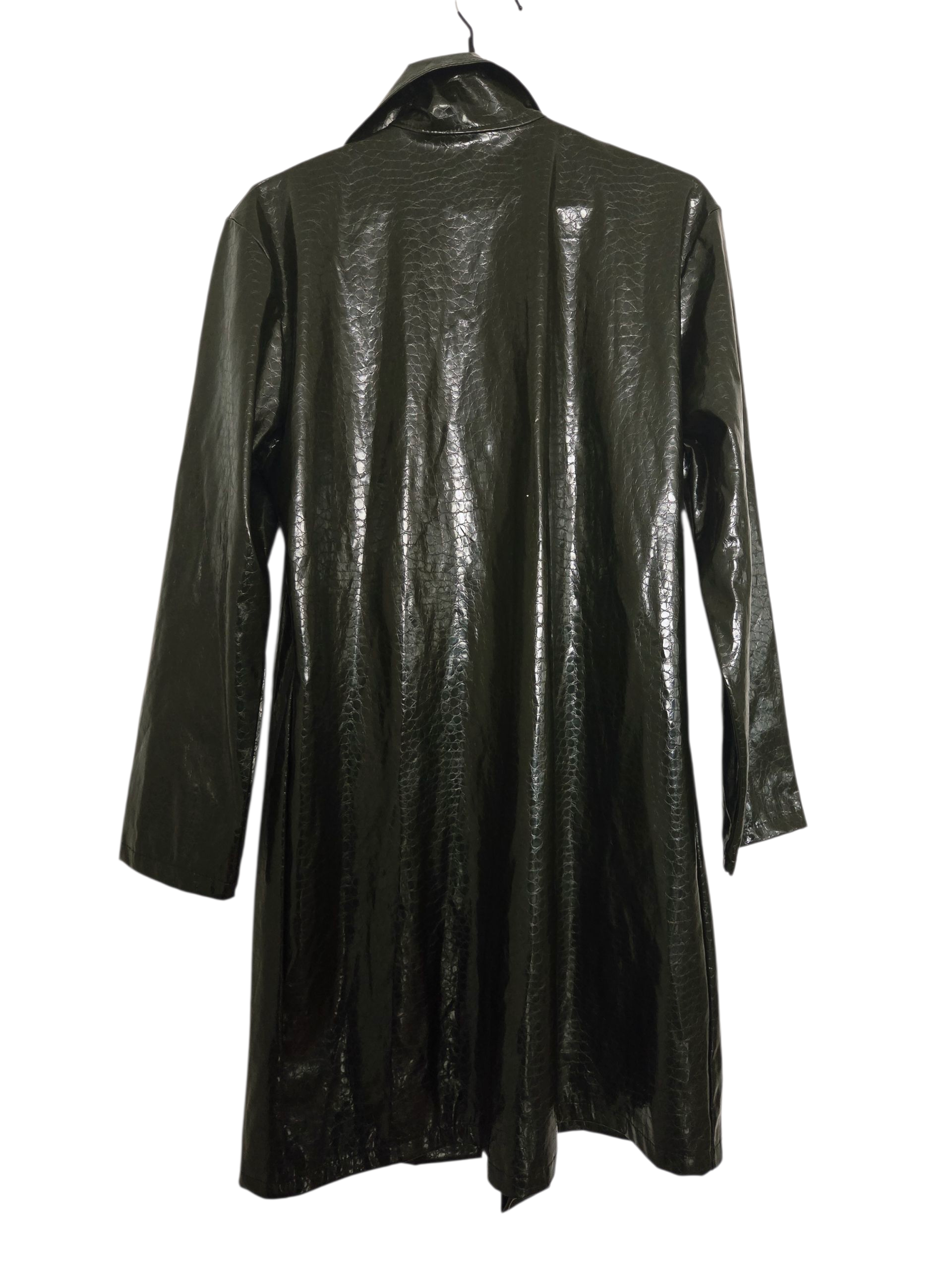 Veste longue similicuir