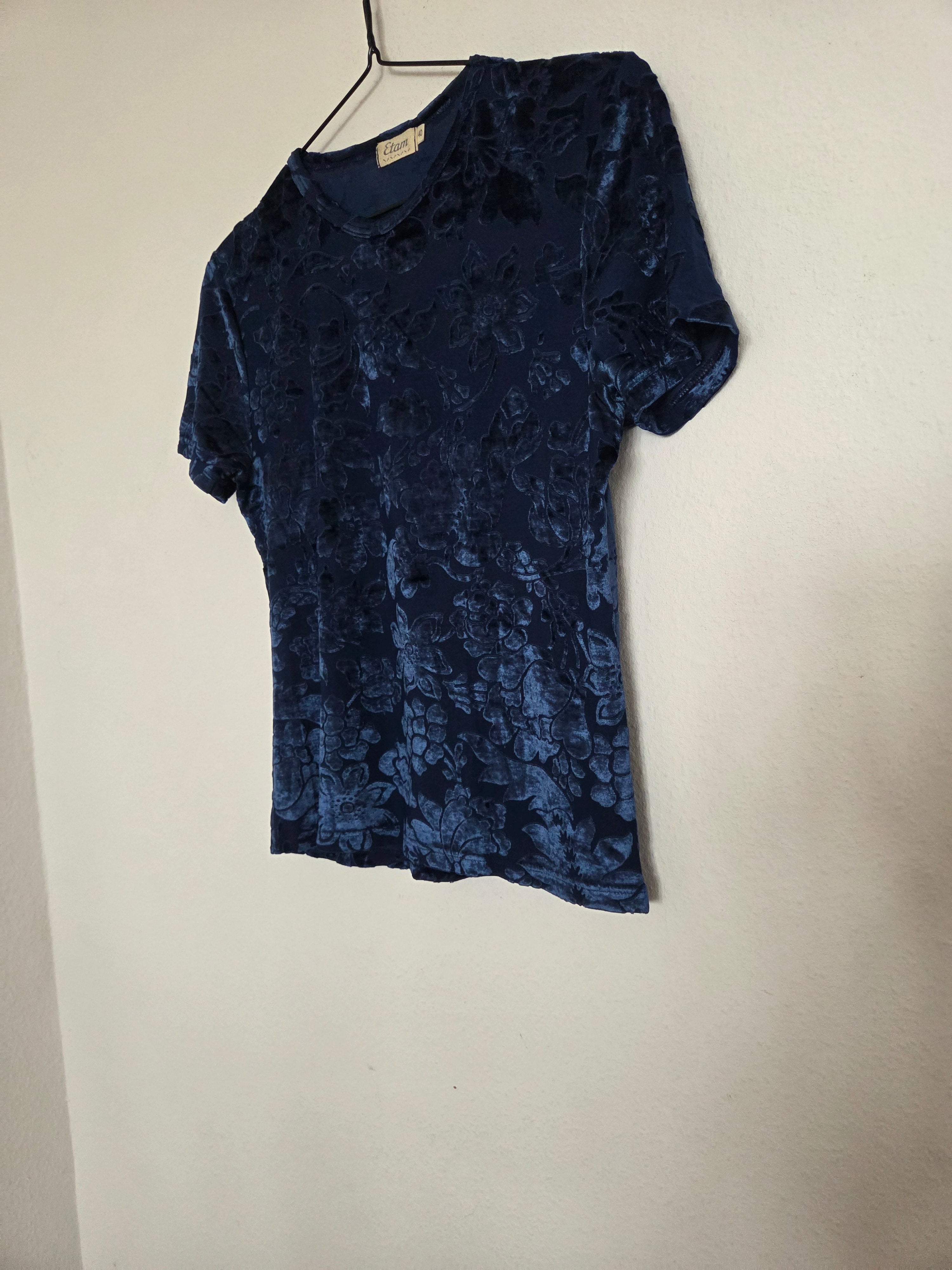 T-shirt bleu velours