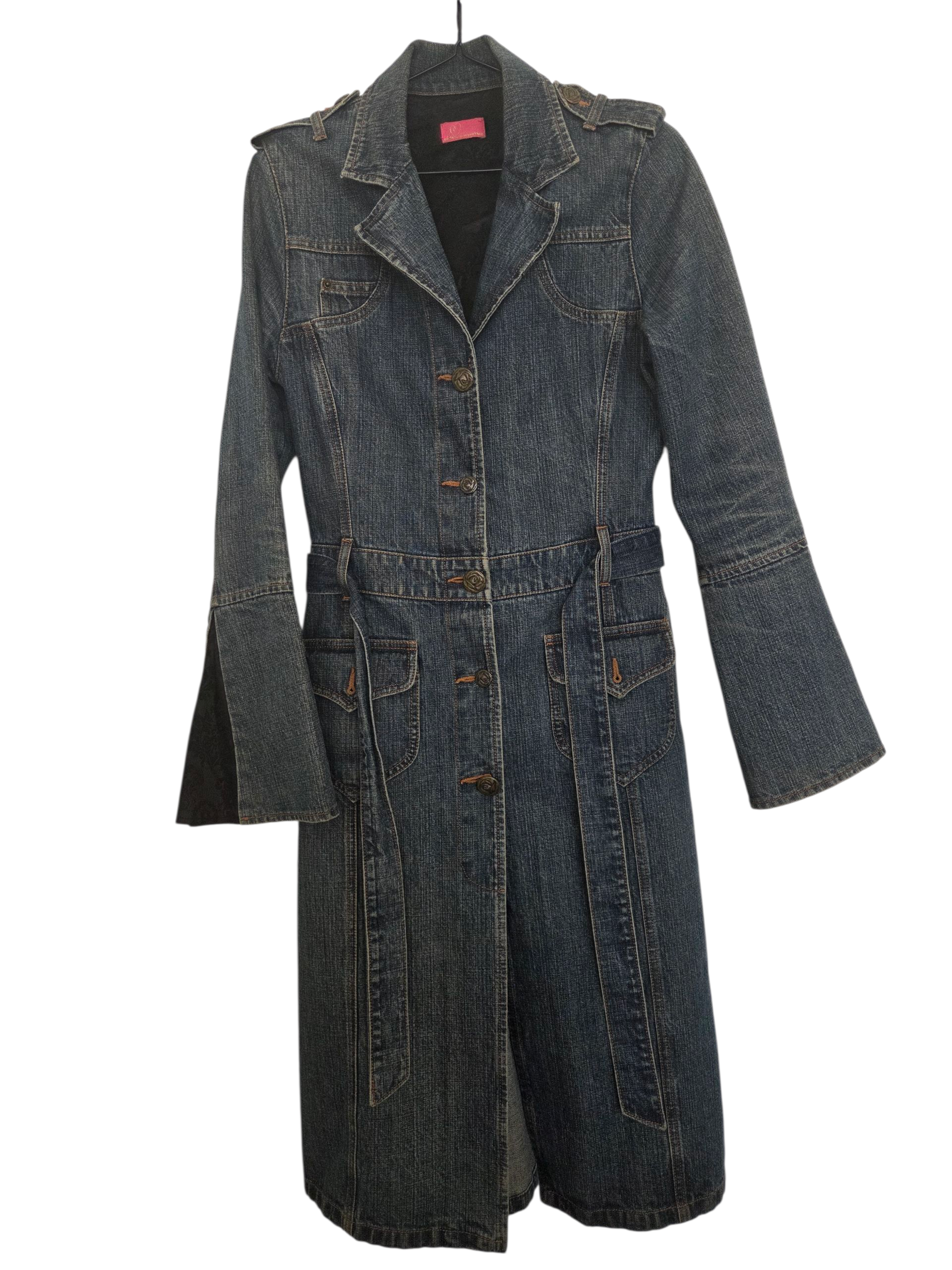 Veste en jean longue y2k
