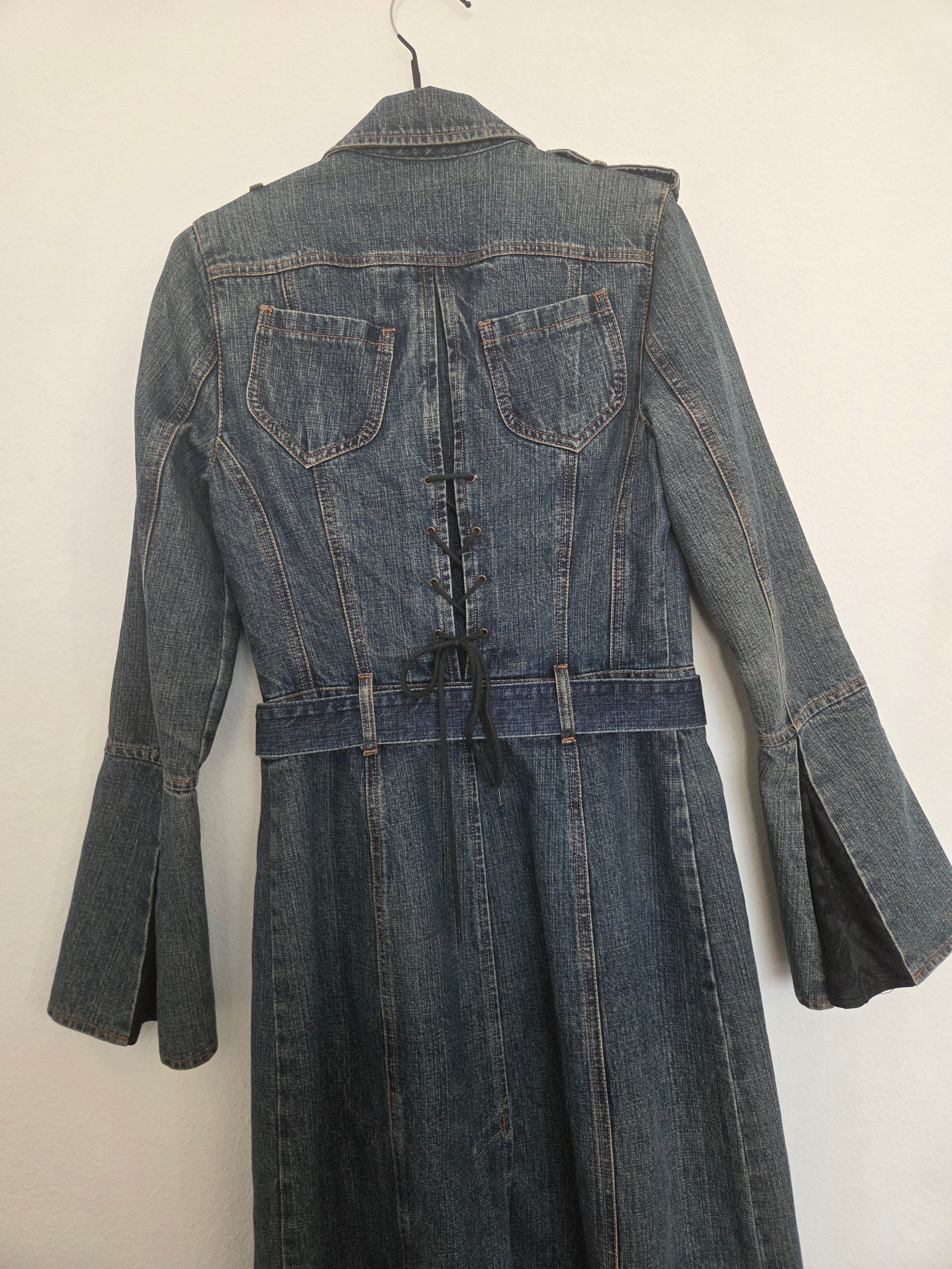 Veste en jean longue y2k