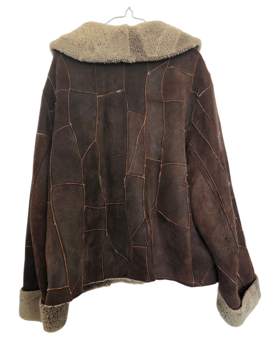 Veste en cuir style afghan