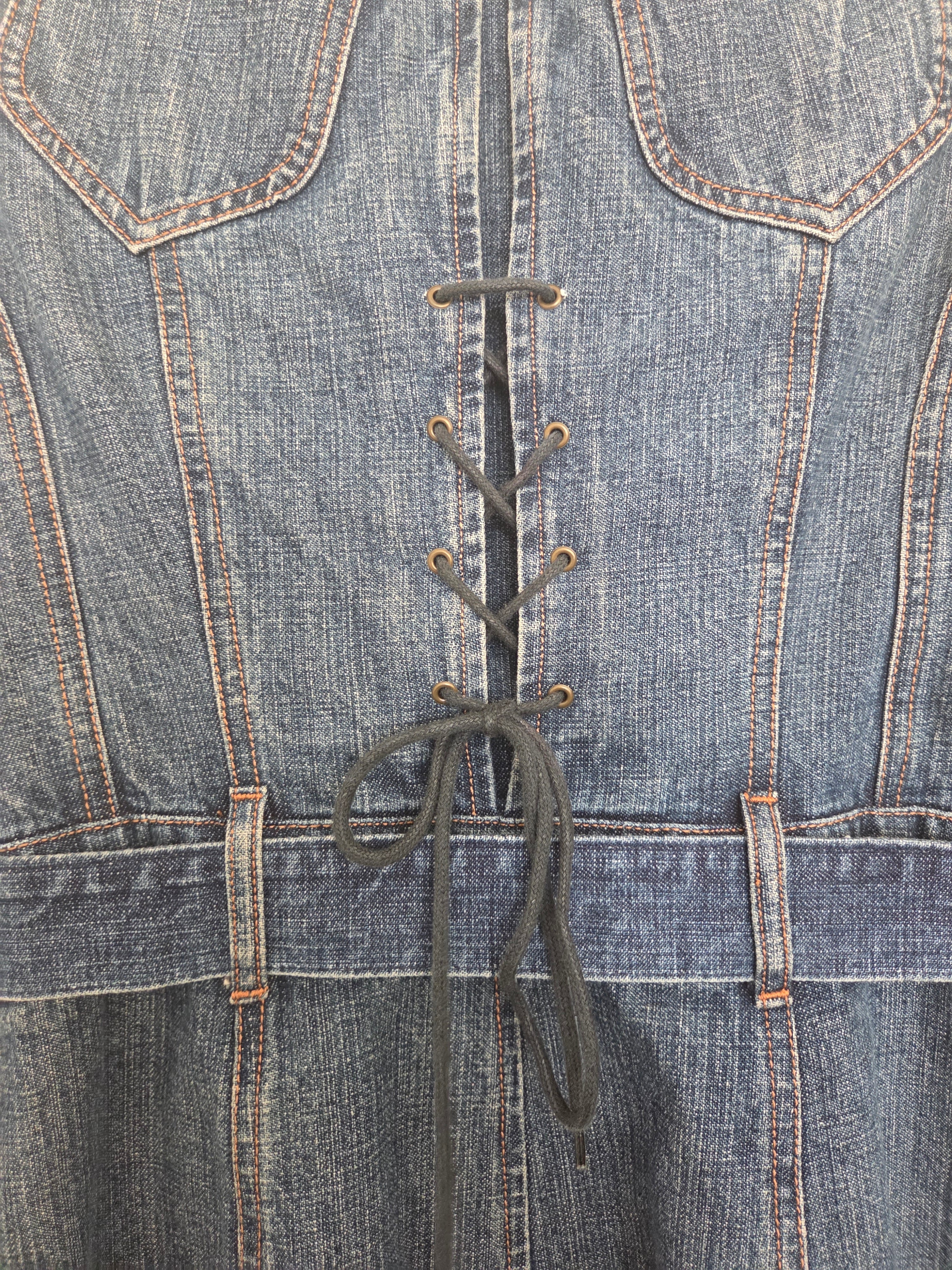 Veste en jean longue y2k