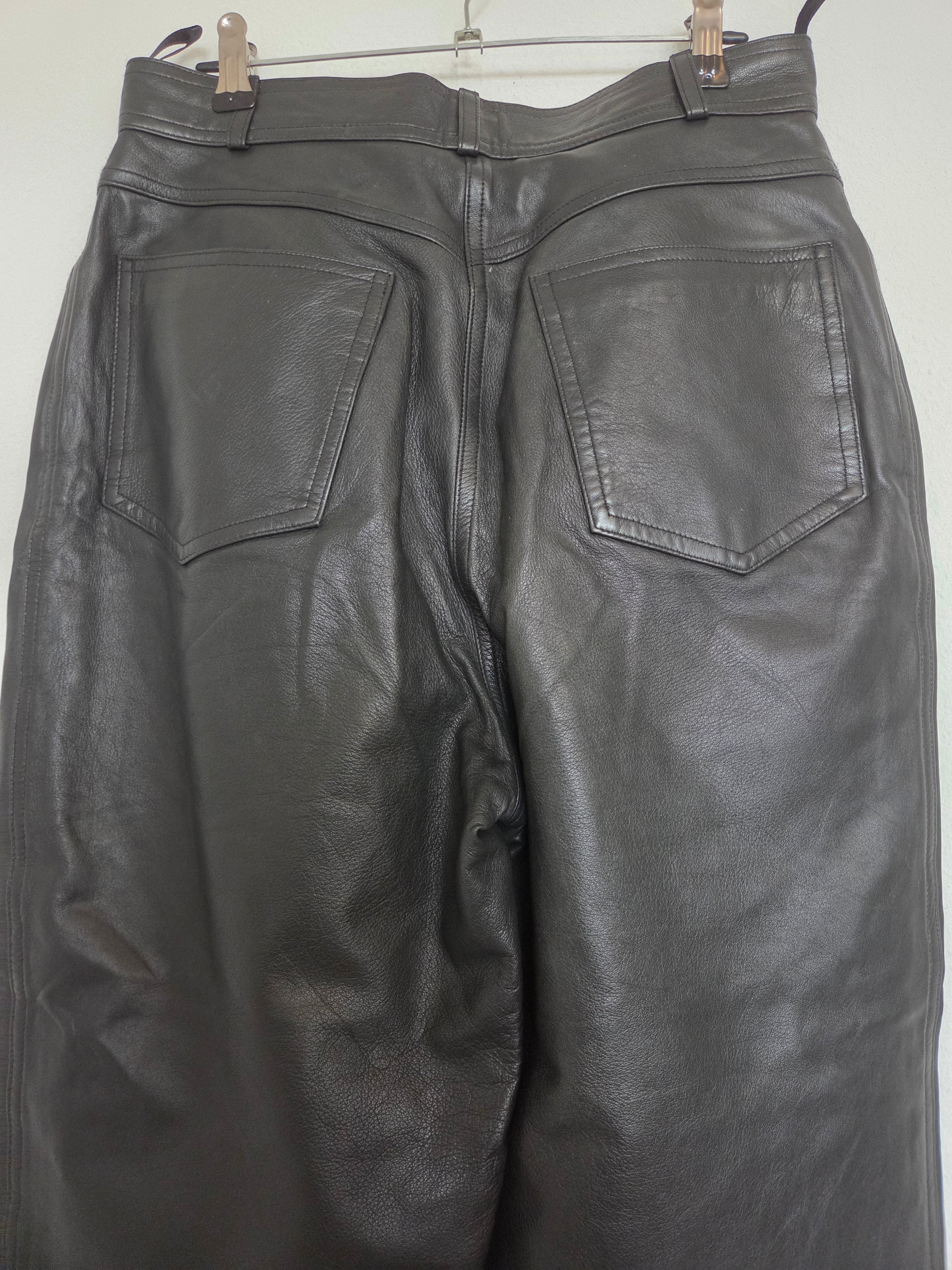 Pantalon cuir véritable vintage