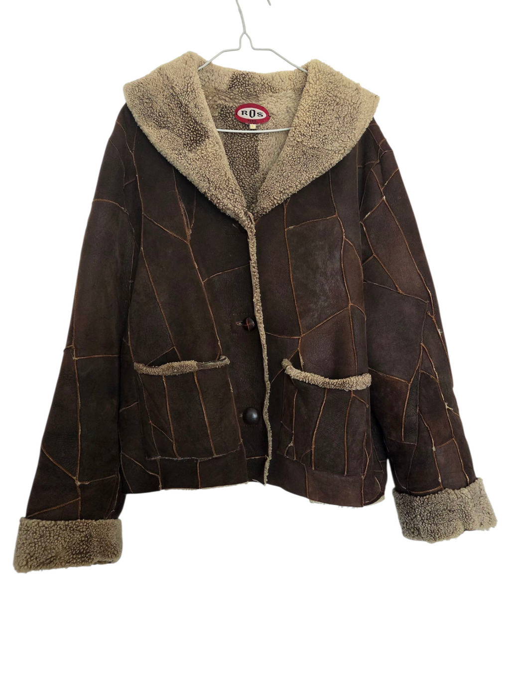 Veste en cuir style afghan