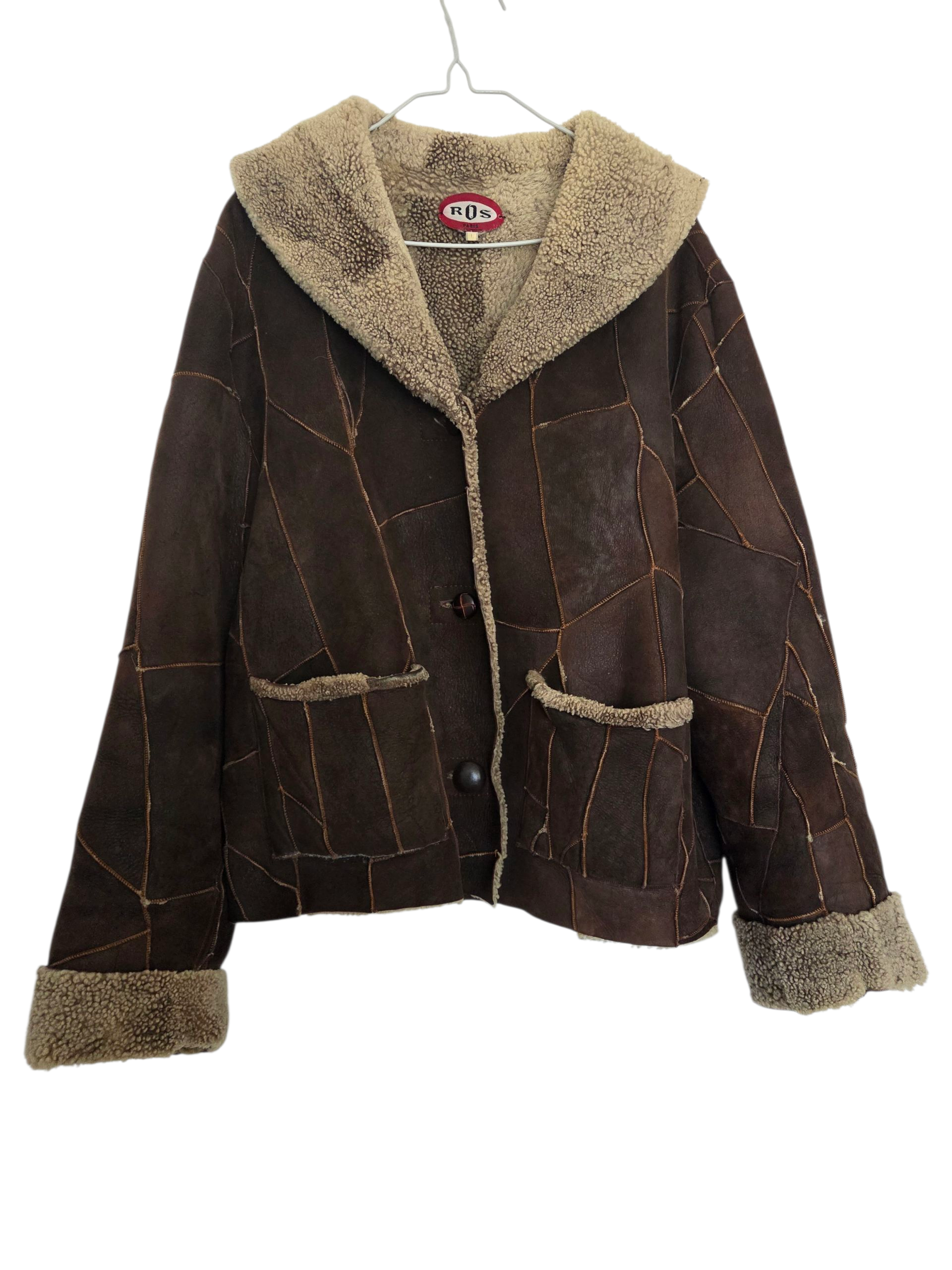 Veste en cuir style afghan