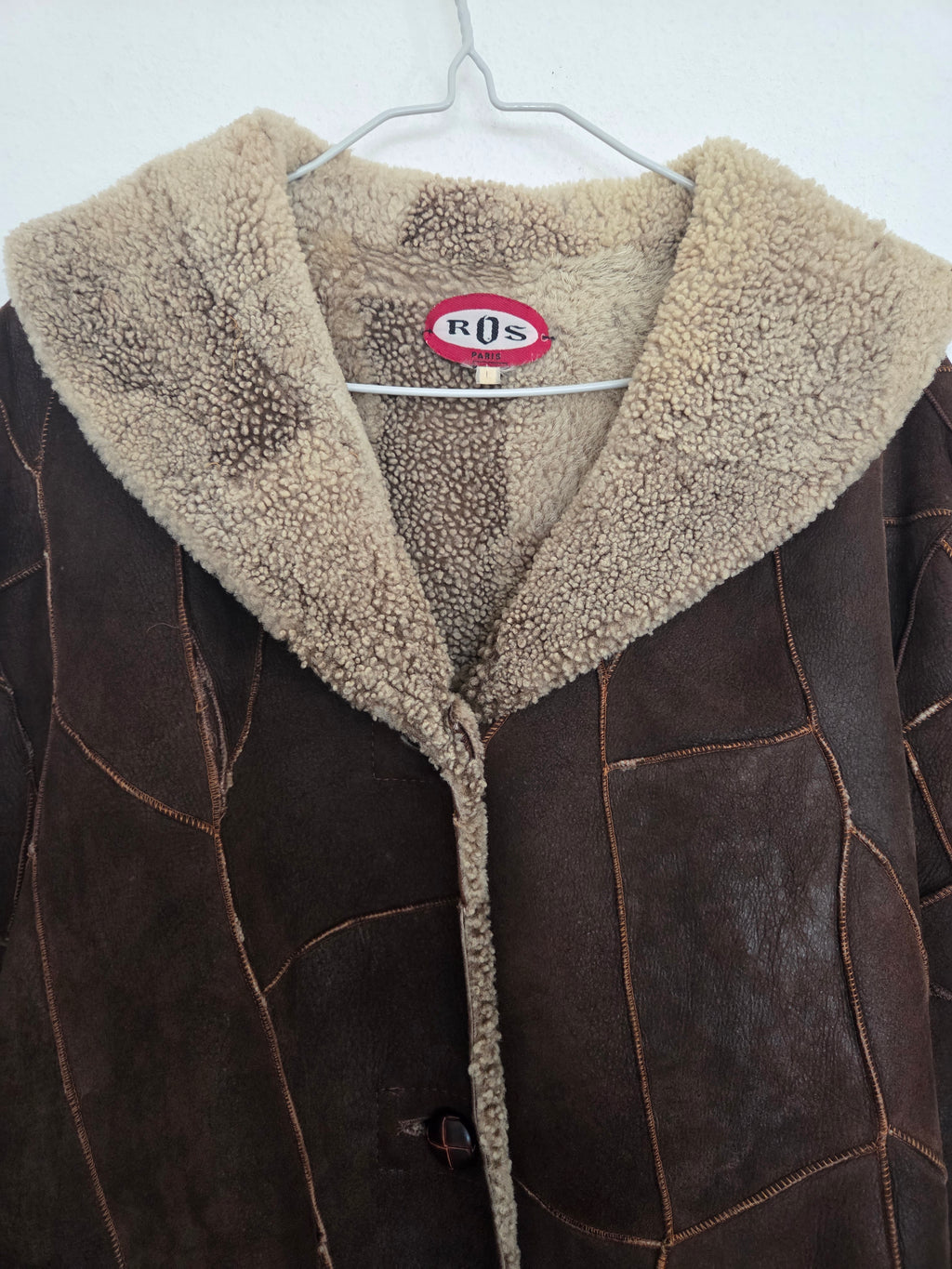 Veste en cuir style afghan