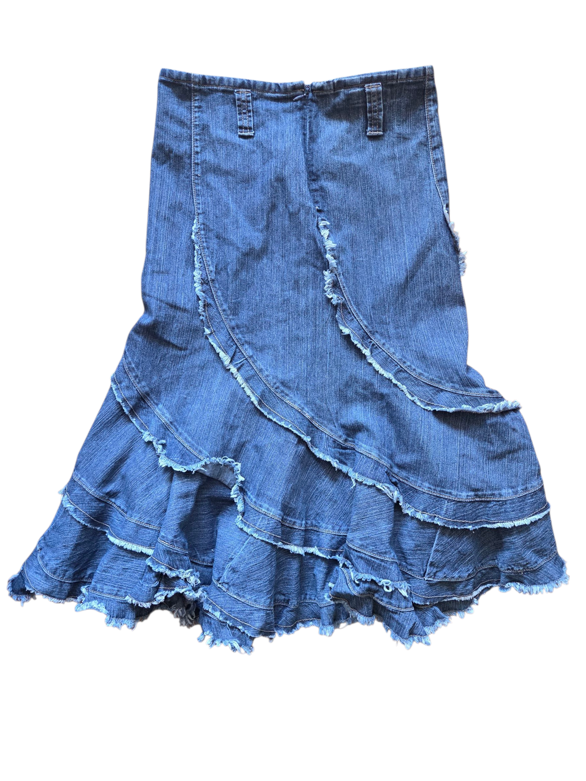 Jupe mi-longue taille haute