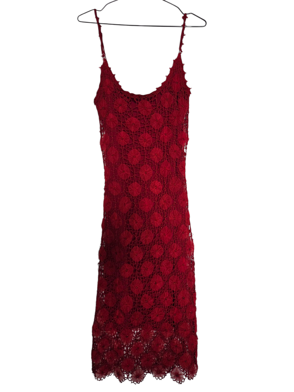 Robe perles rouges