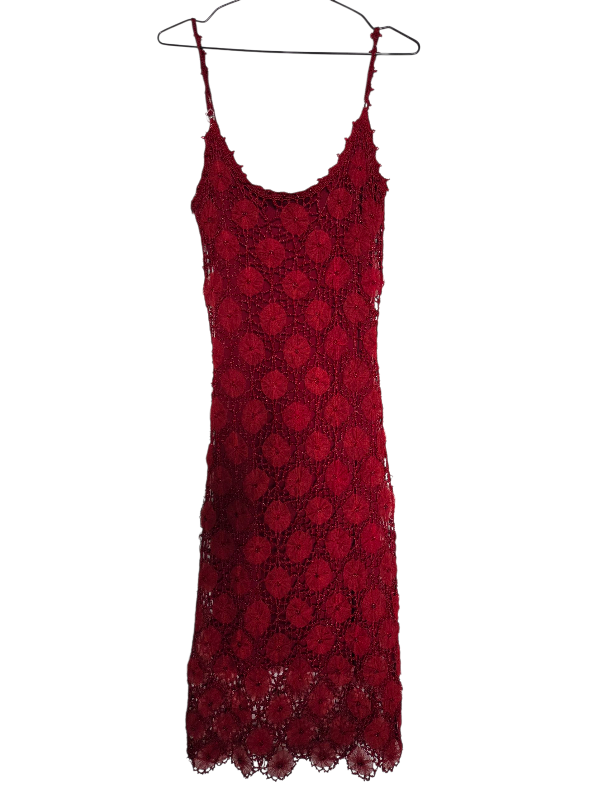 Robe perles rouges
