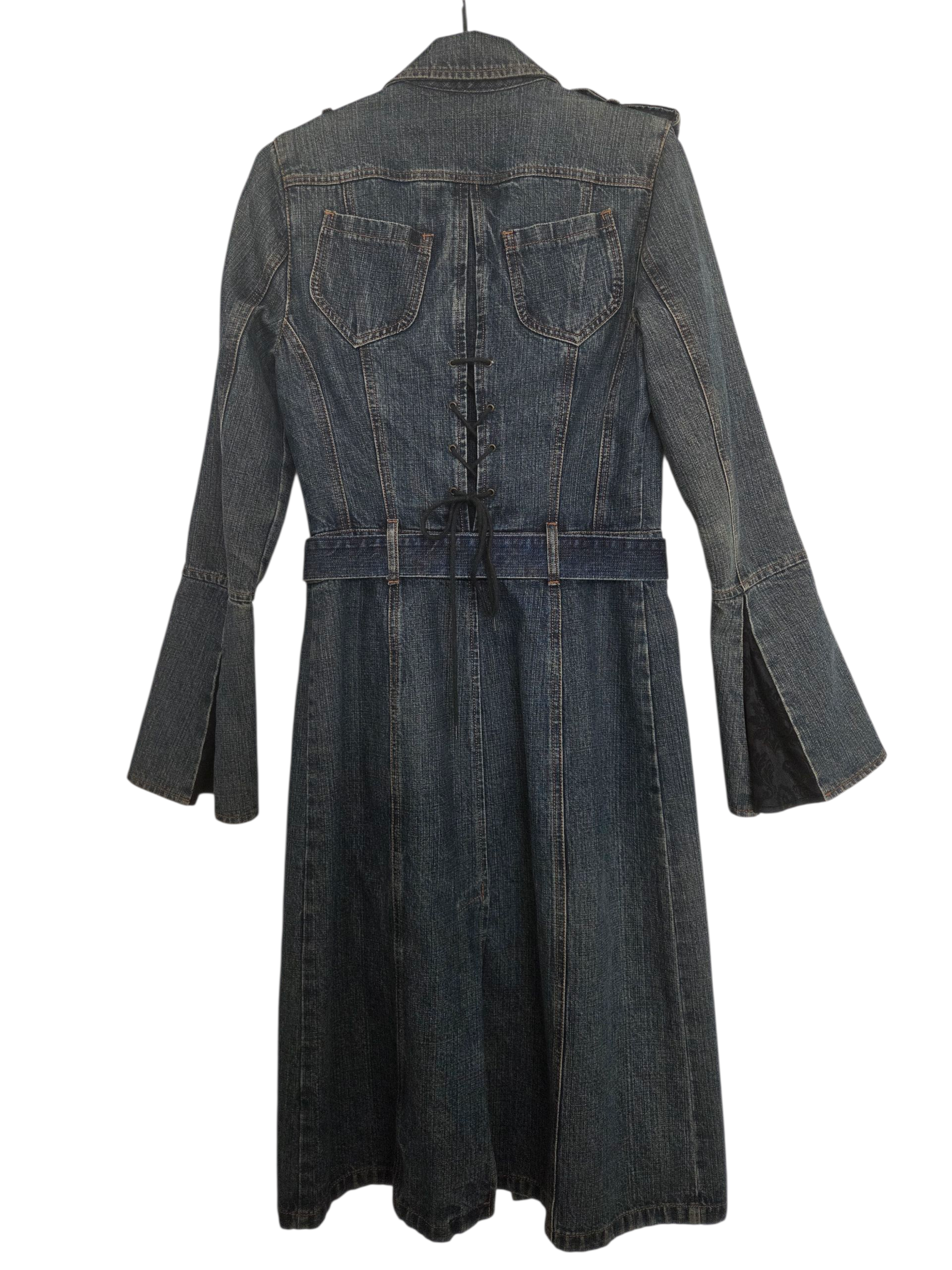 Veste en jean longue y2k