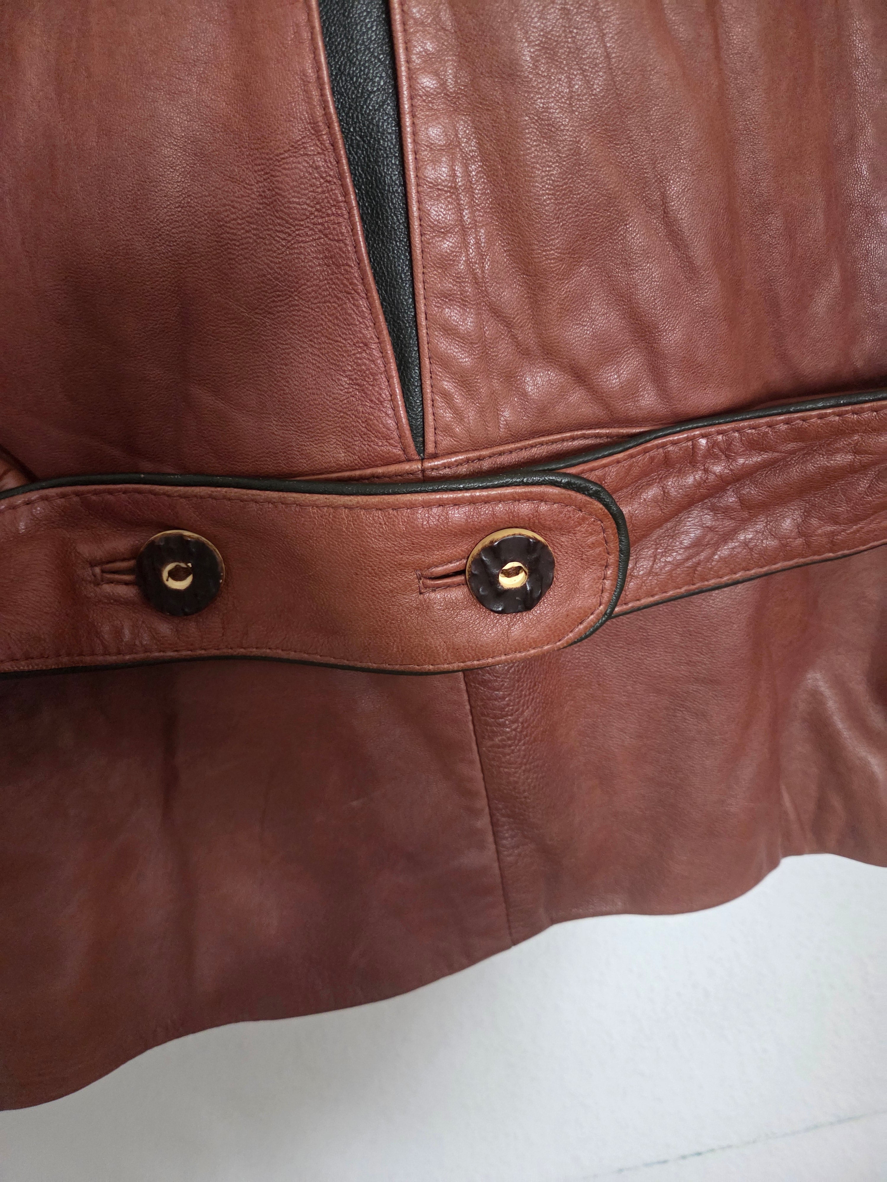 Veste en cuir vintage 80's