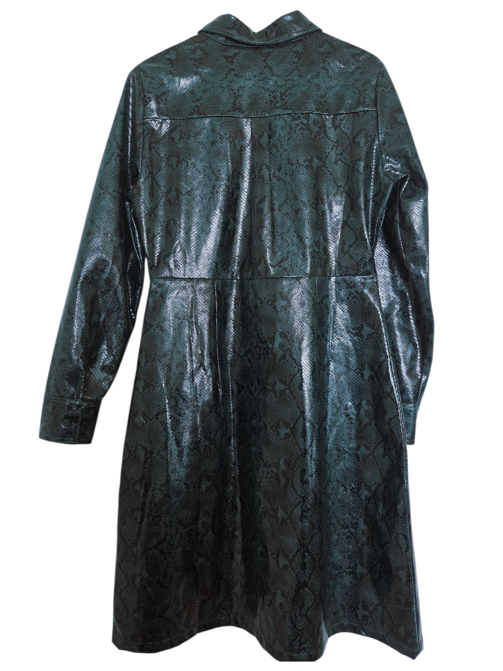 Veste longue similicuir