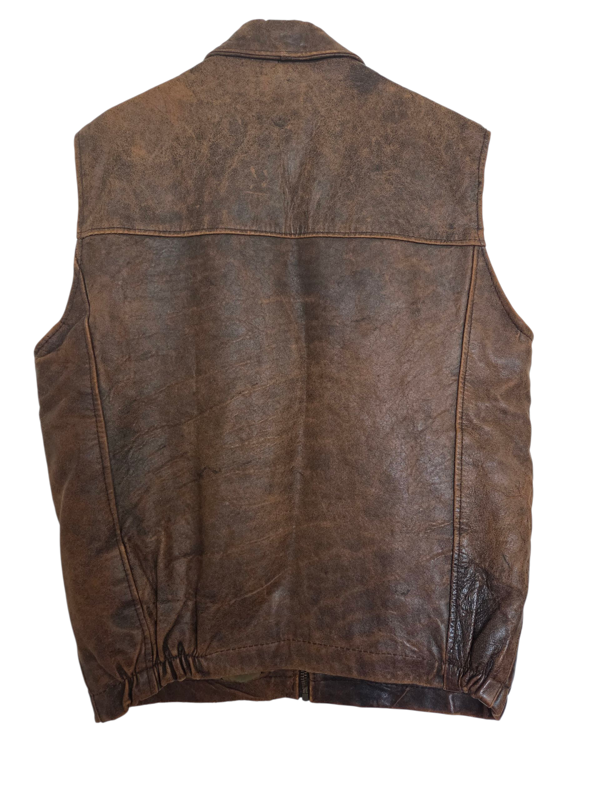 Veste sans manche cuir homme