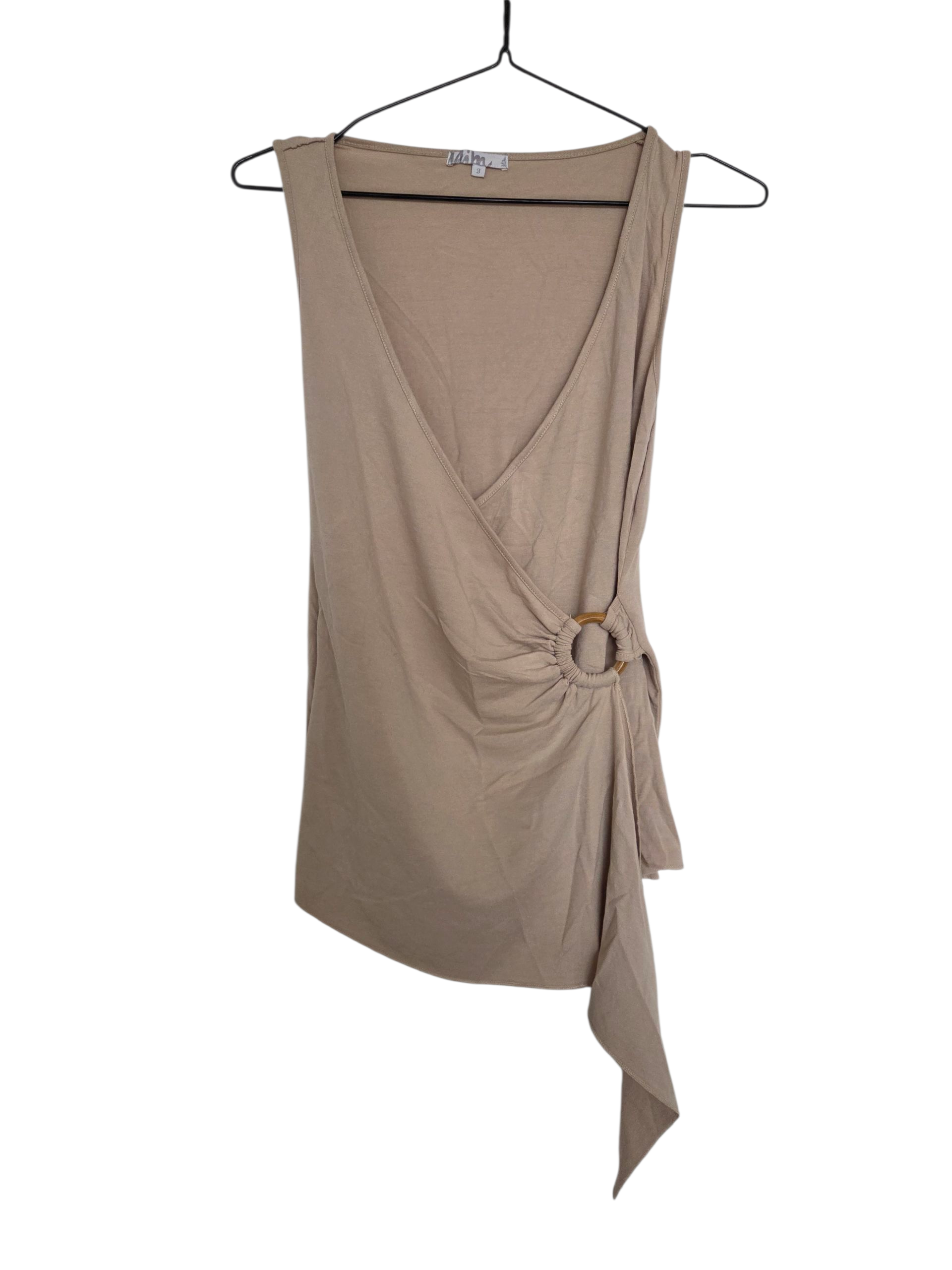 Top beige asymétrique