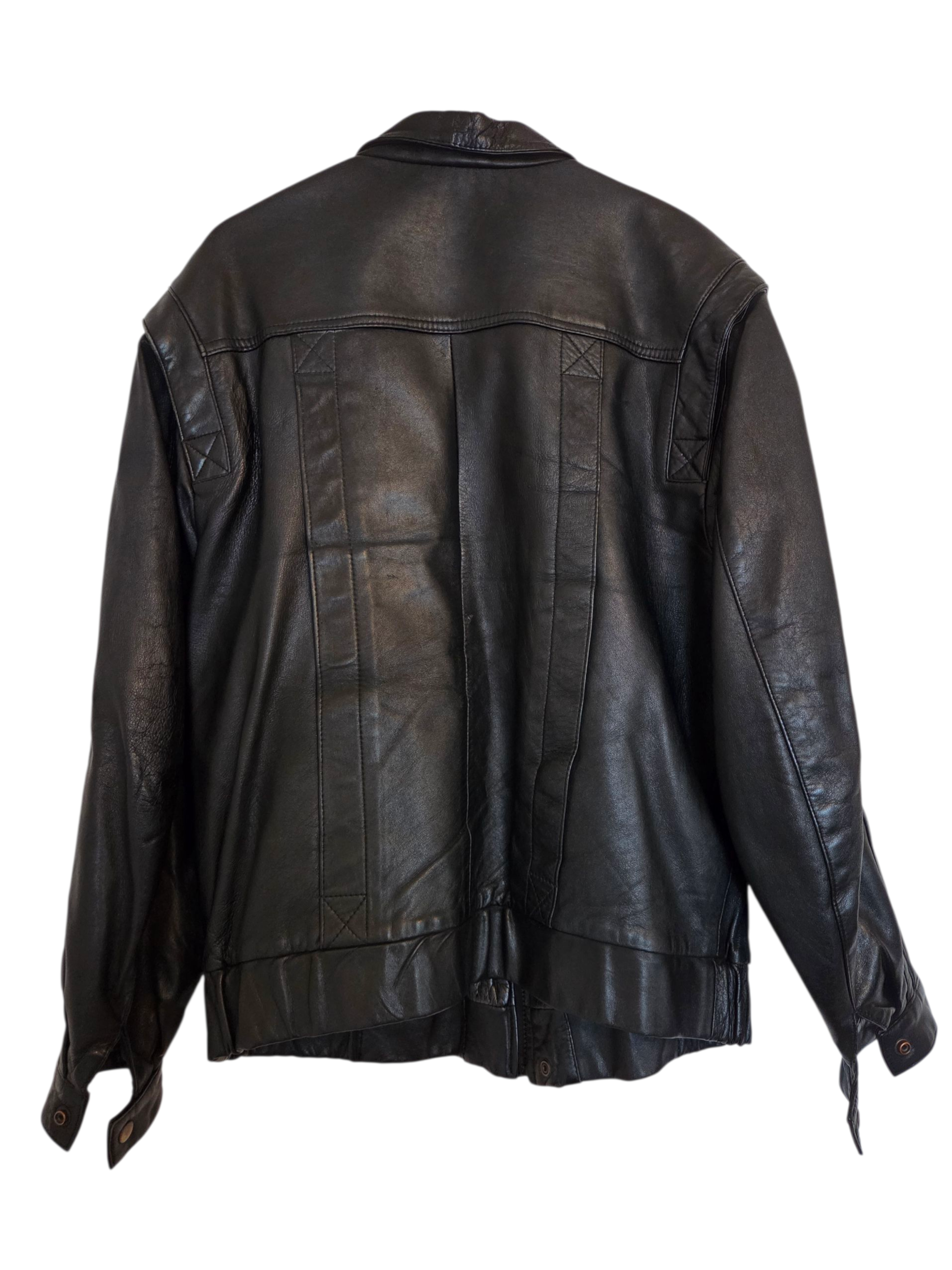 Veste en cuir véritable Homme