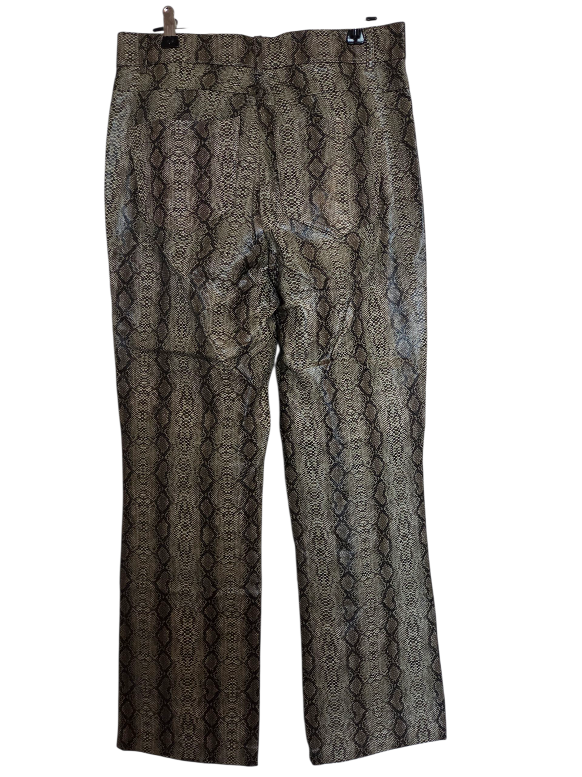 Pantalon similicuir croco